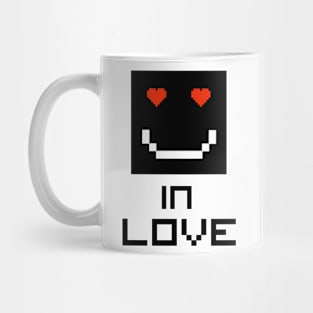 pixel face is in love Mug